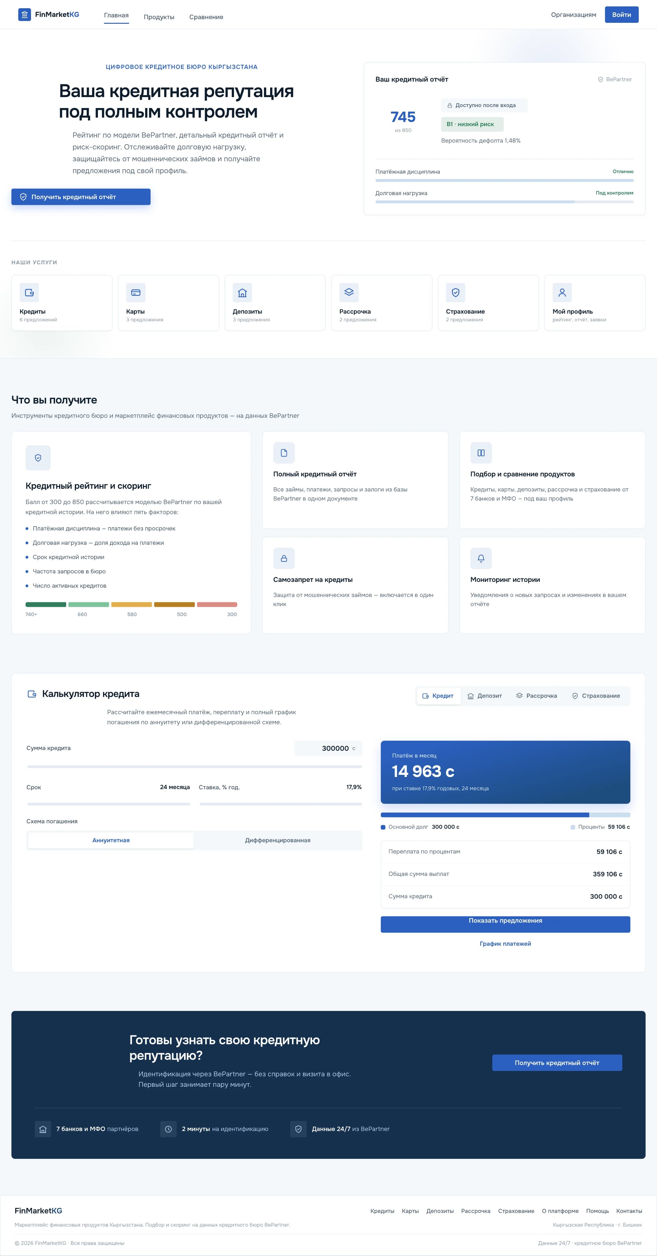 FinMarket home page